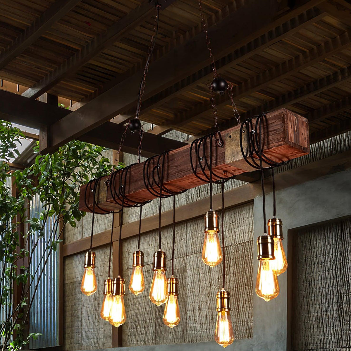Elrenina Wood Chandelier-Moonnatur
