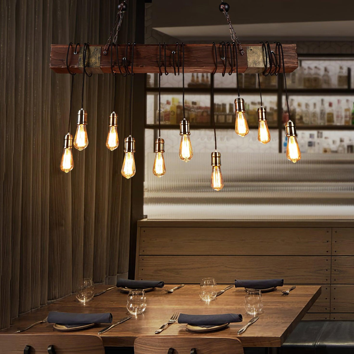 Elrenina Wood Chandelier-Moonnatur