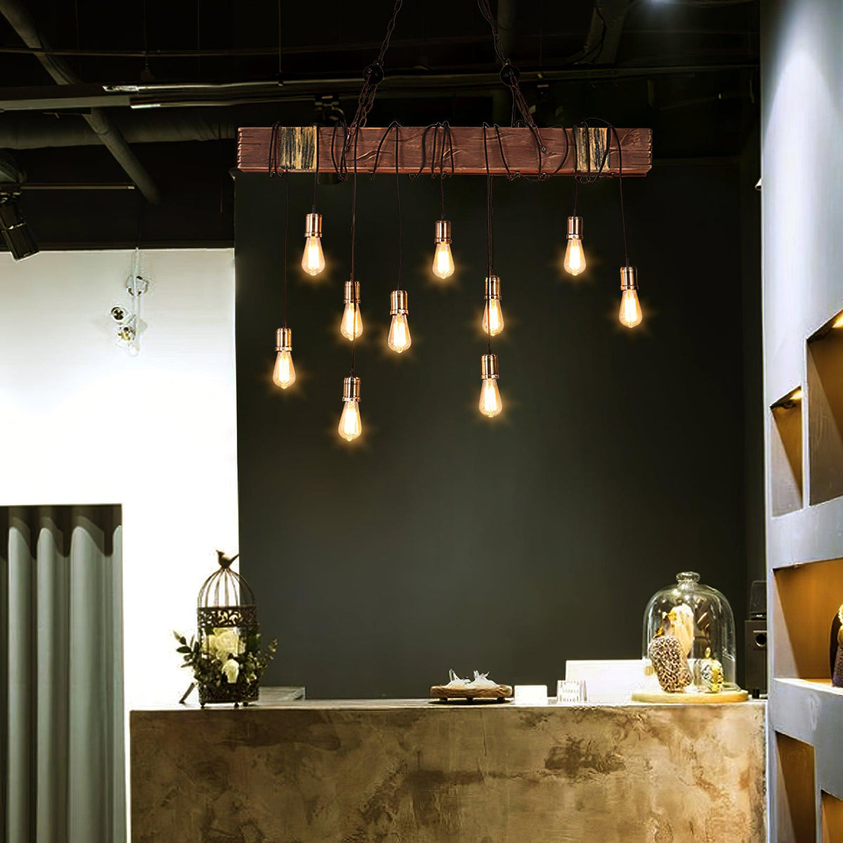 Elrenina Wood Chandelier-Moonnatur