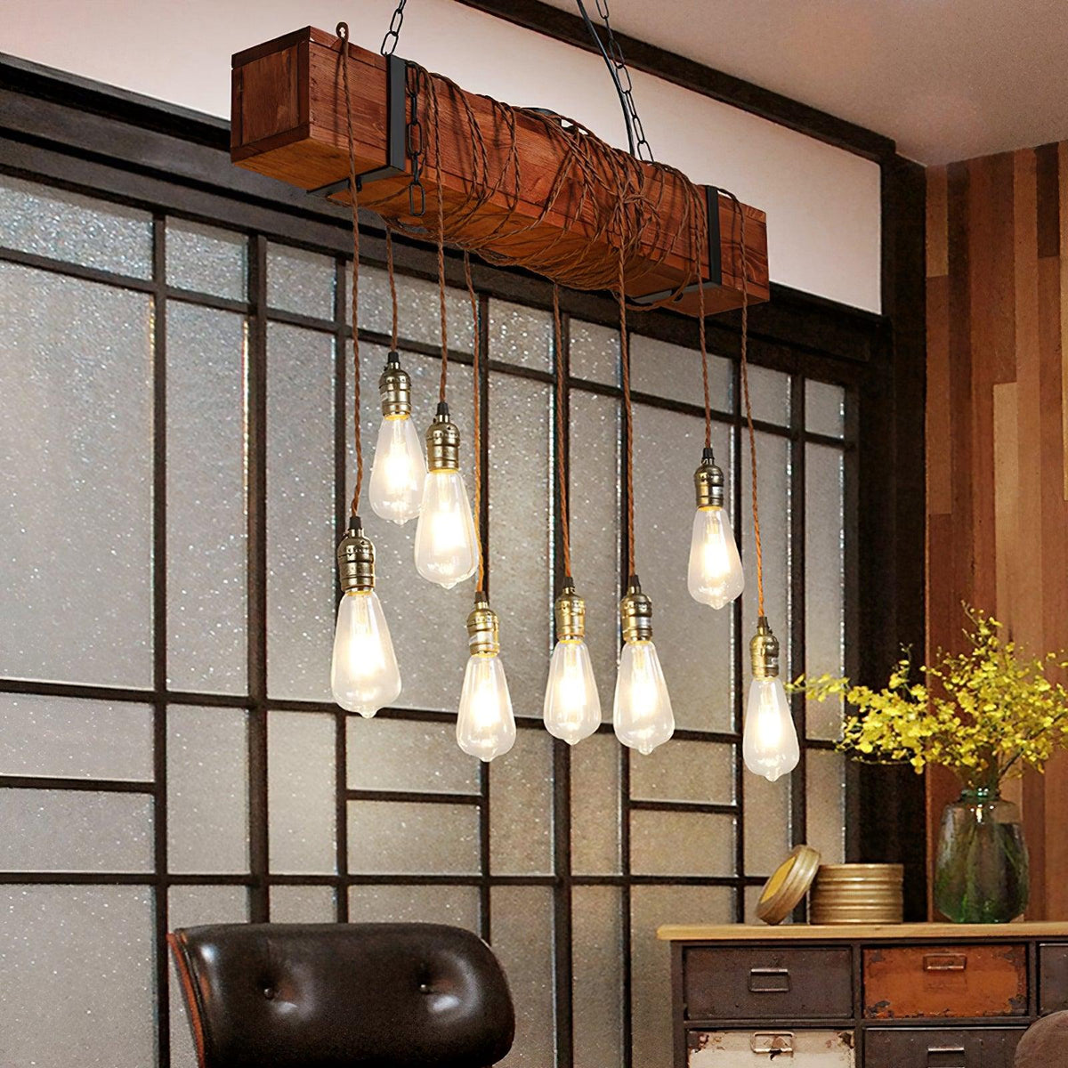 Elrenina Wood Chandelier-Moonnatur