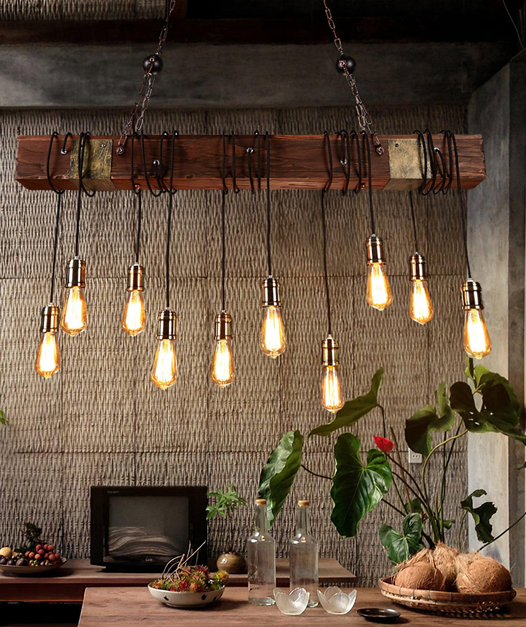 Elrenina Wood Chandelier-Moonnatur