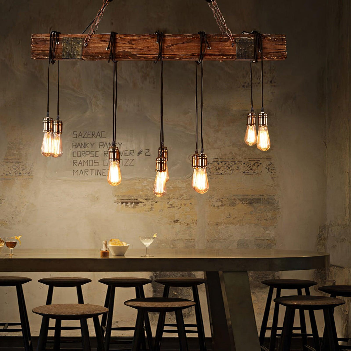 Elrenina Wood Chandelier-Moonnatur