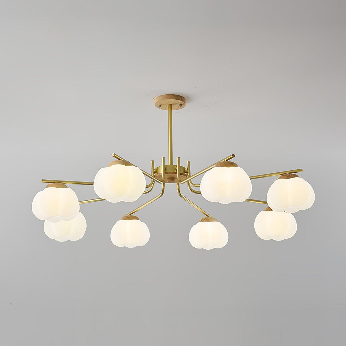 Morrelgrove Rubberwood Chandelier-Moonnatur