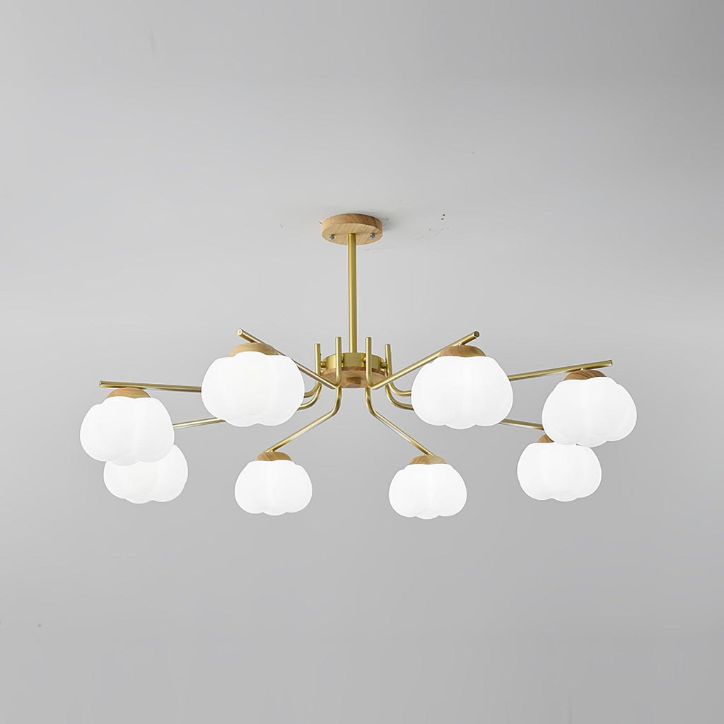 Morrelgrove Rubberwood Chandelier-Moonnatur