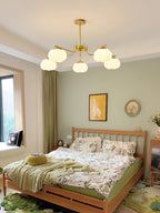 Morrelgrove Rubberwood Chandelier-Moonnatur