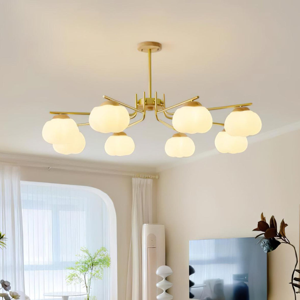 Morrelgrove Rubberwood Chandelier-Moonnatur