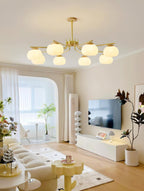 Morrelgrove Rubberwood Chandelier-Moonnatur