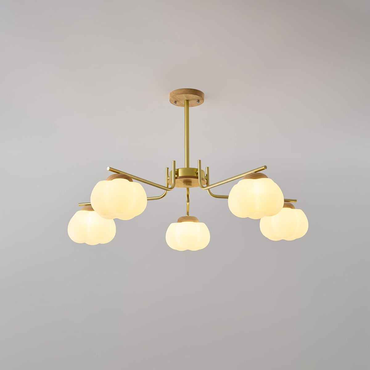 Morrelgrove Rubberwood Chandelier-Moonnatur