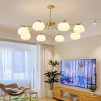 Morrelgrove Rubberwood Chandelier-Moonnatur