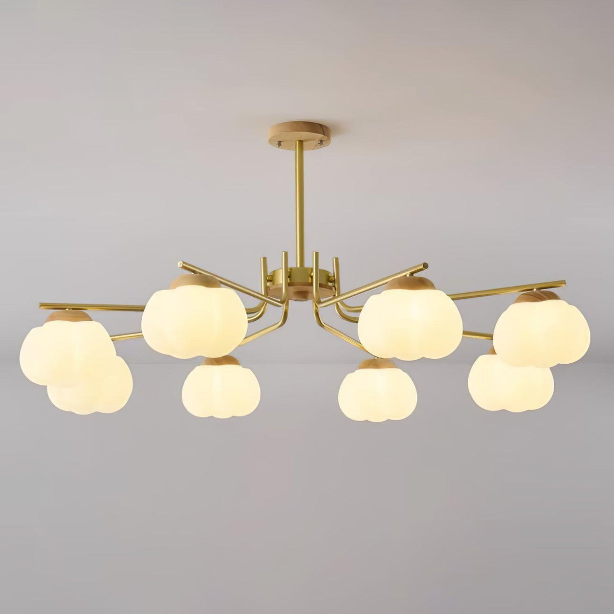 Morrelgrove Rubberwood Chandelier-Moonnatur
