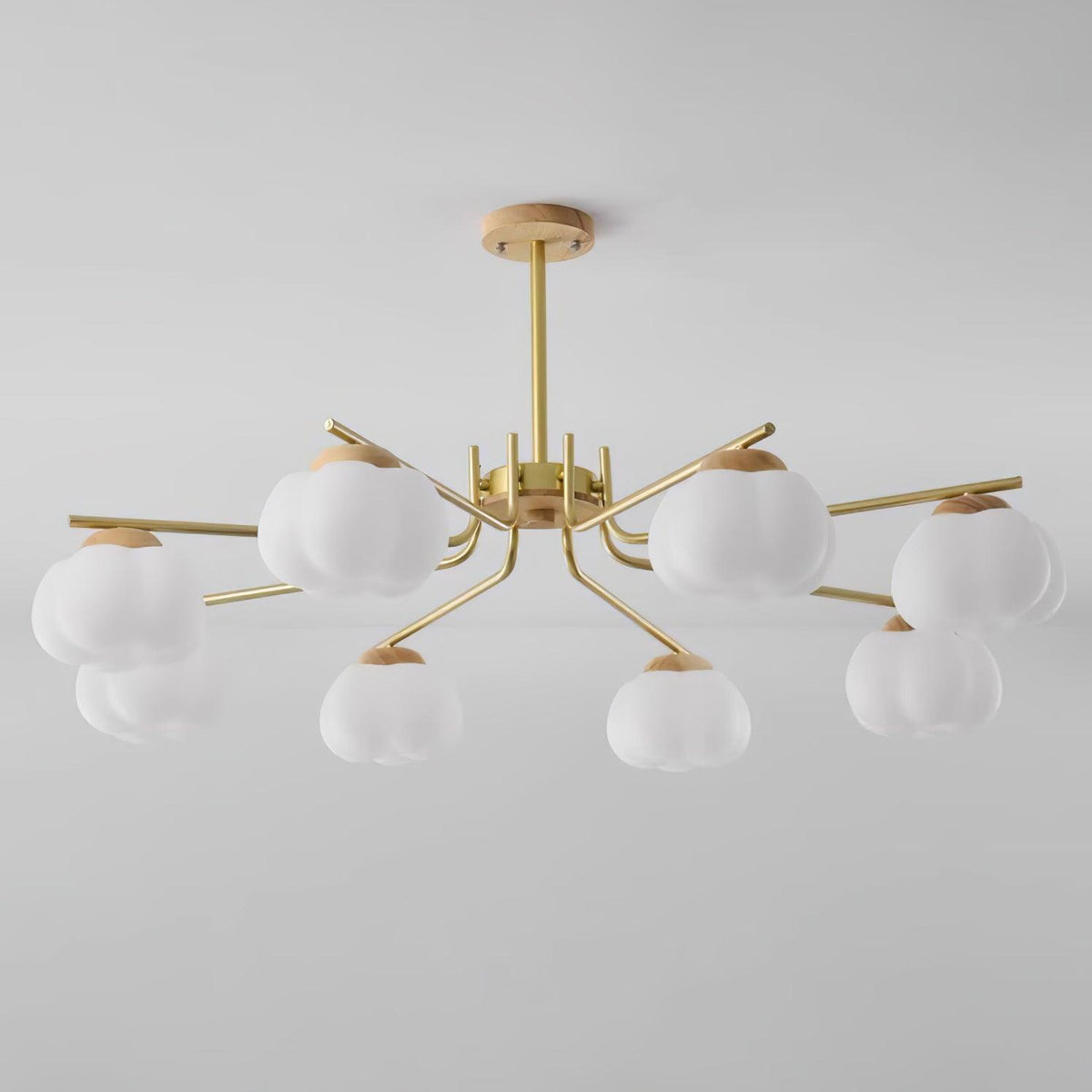 Morrelgrove Rubberwood Chandelier-Moonnatur