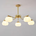Morrelgrove Rubberwood Chandelier-Moonnatur