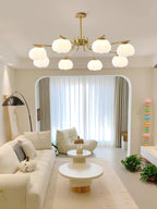 Morrelgrove Rubberwood Chandelier-Moonnatur