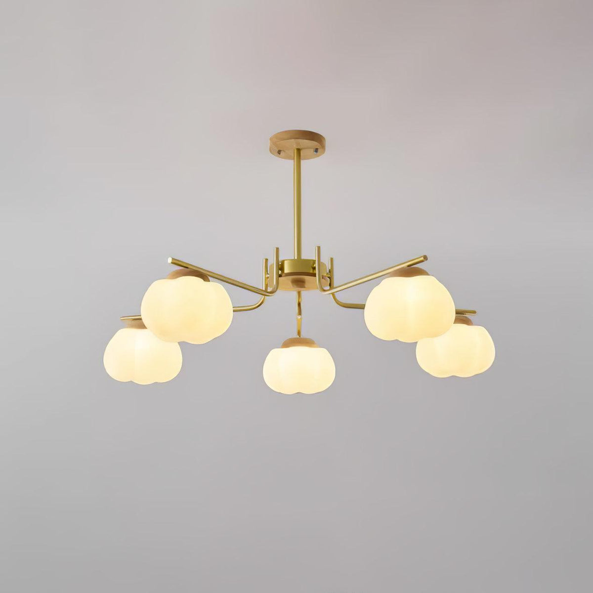 Morrelgrove Rubberwood Chandelier-Moonnatur