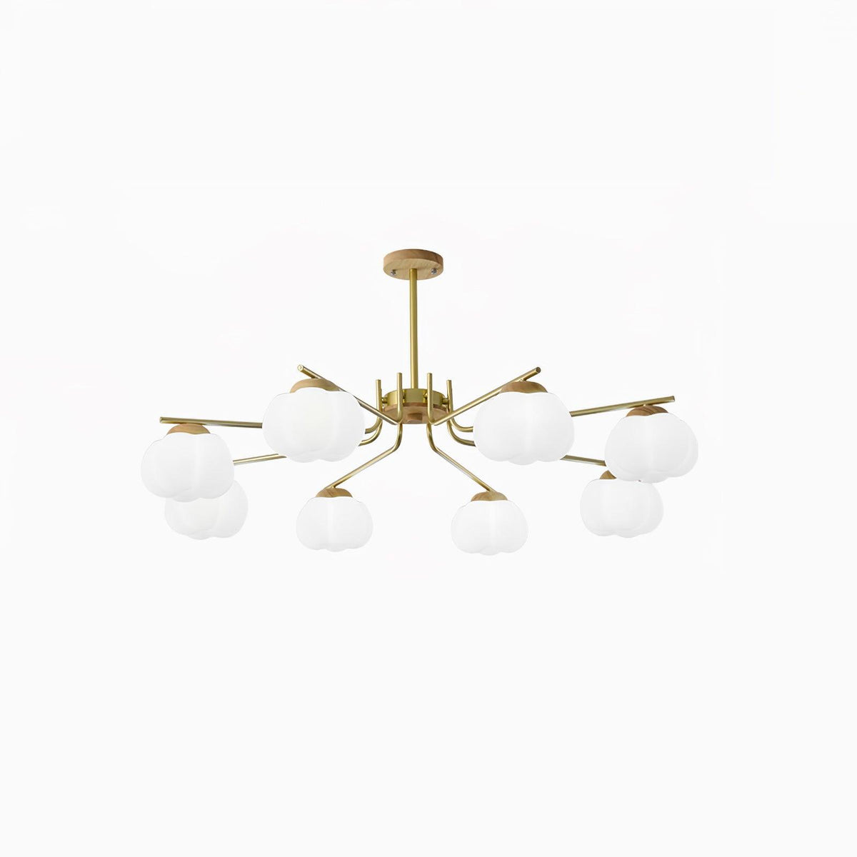 Morrelgrove Rubberwood Chandelier-Moonnatur