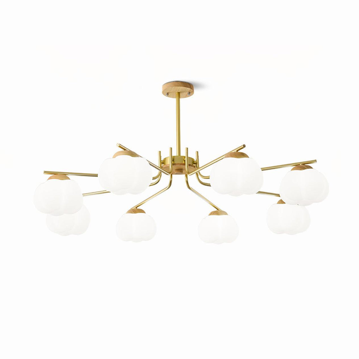 Morrelgrove Rubberwood Chandelier-Moonnatur
