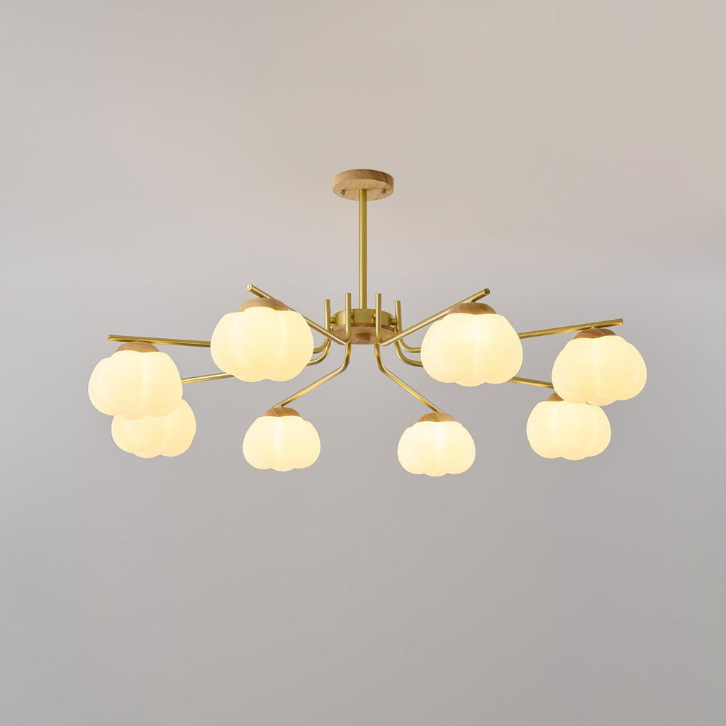 Morrelgrove Rubberwood Chandelier-Moonnatur