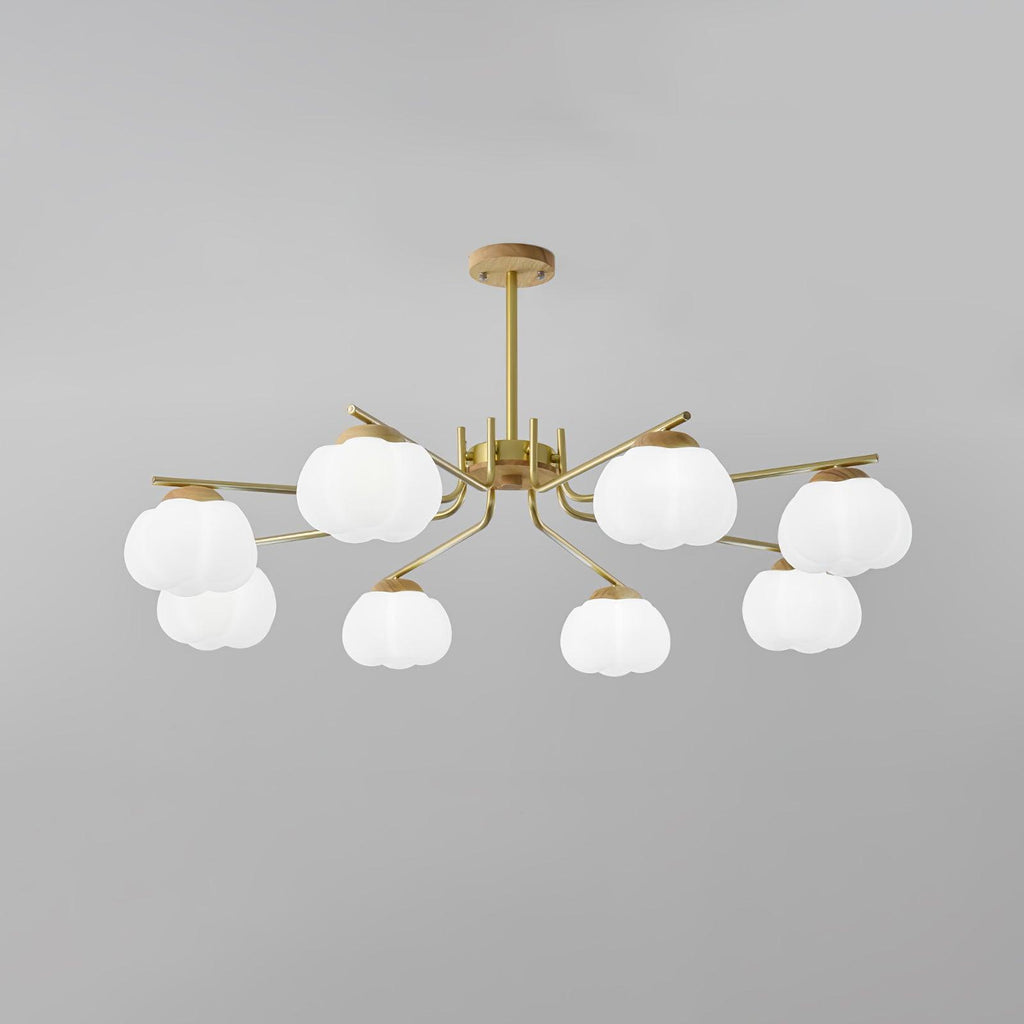 Morrelgrove Rubberwood Chandelier-Moonnatur