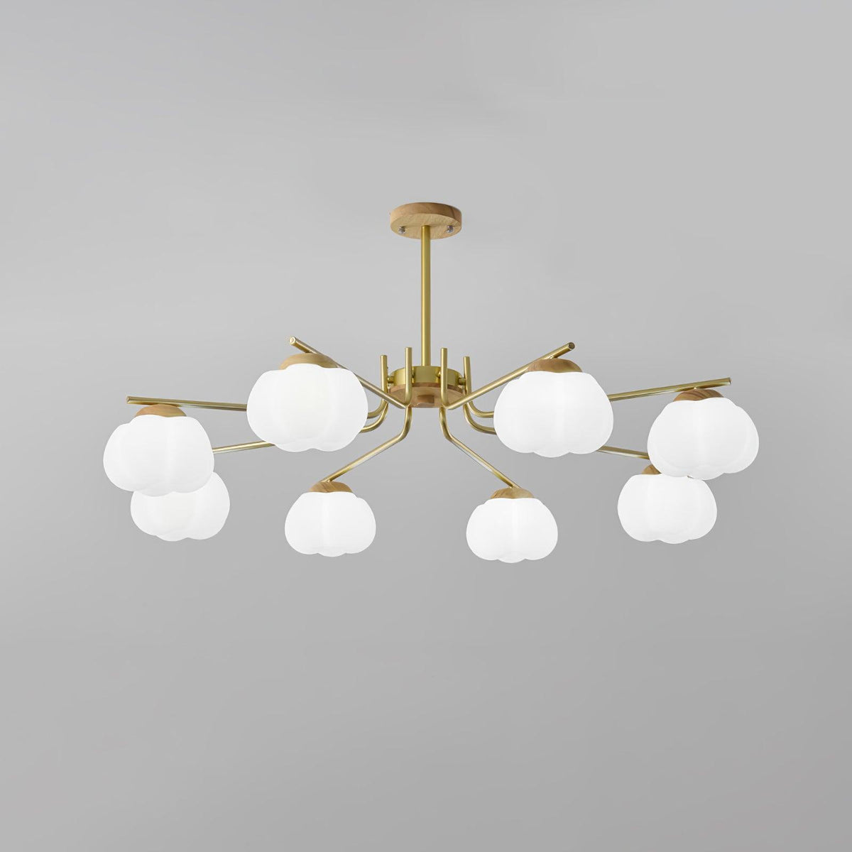 Morrelgrove Rubberwood Chandelier-Moonnatur