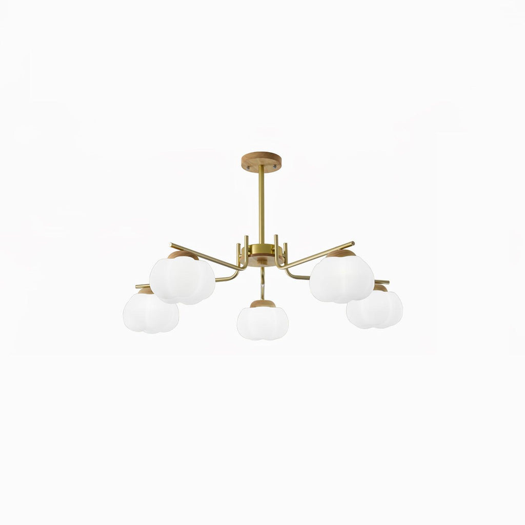 Morrelgrove Rubberwood Chandelier-Moonnatur