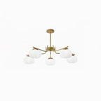 Morrelgrove Rubberwood Chandelier-Moonnatur