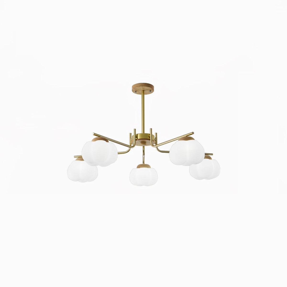 Morrelgrove Rubberwood Chandelier-Moonnatur