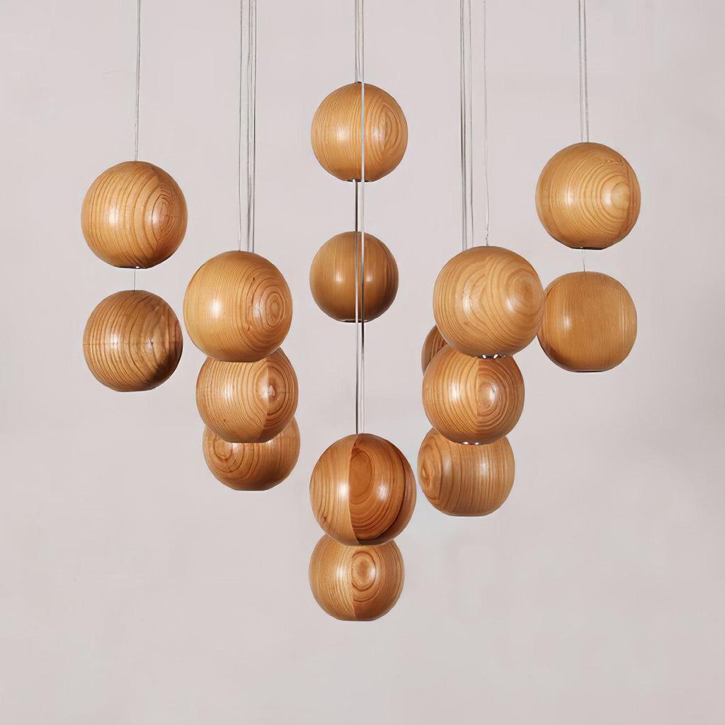 Calderose Wood Pendant Light-Moonnatur