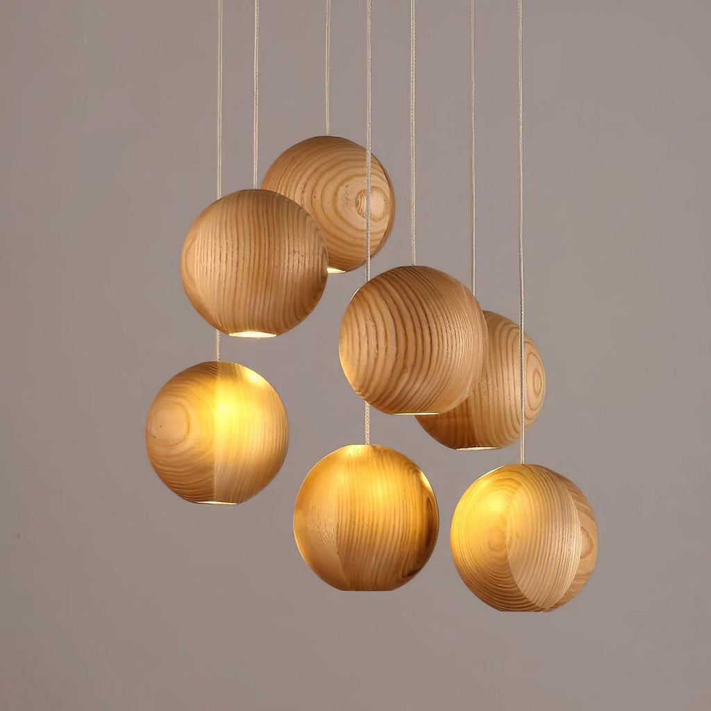 Calderose Wood Pendant Light-Moonnatur