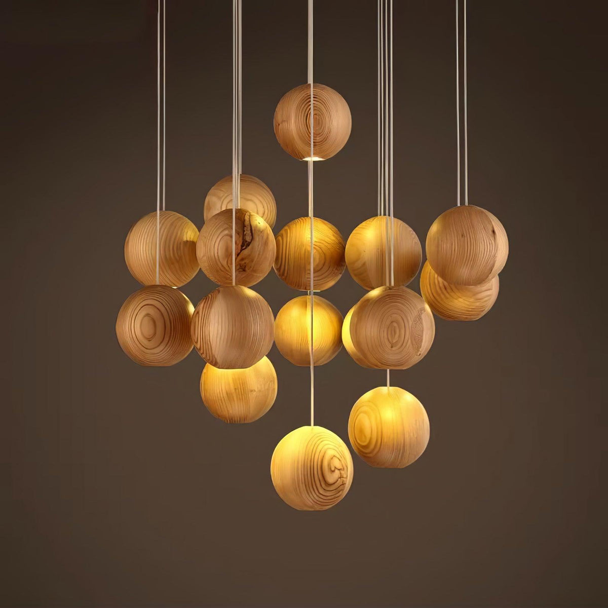 Calderose Wood Pendant Light-Moonnatur
