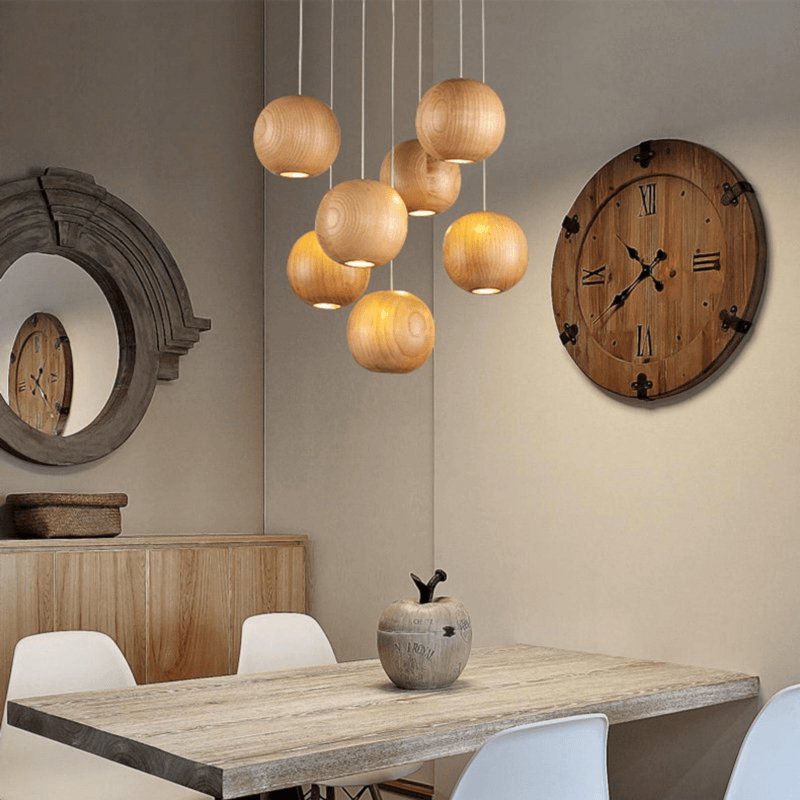 Calderose Wood Pendant Light-Moonnatur