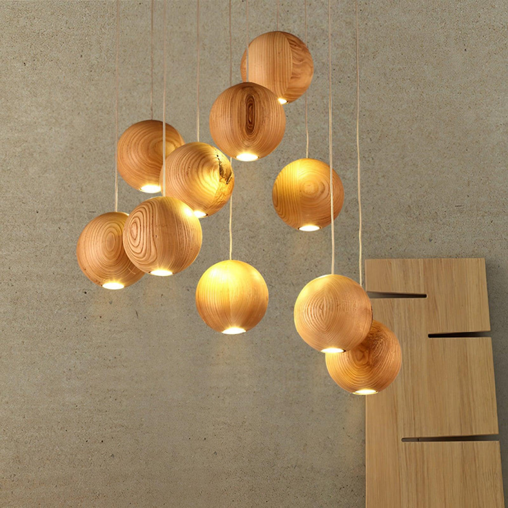 Calderose Wood Pendant Light-Moonnatur