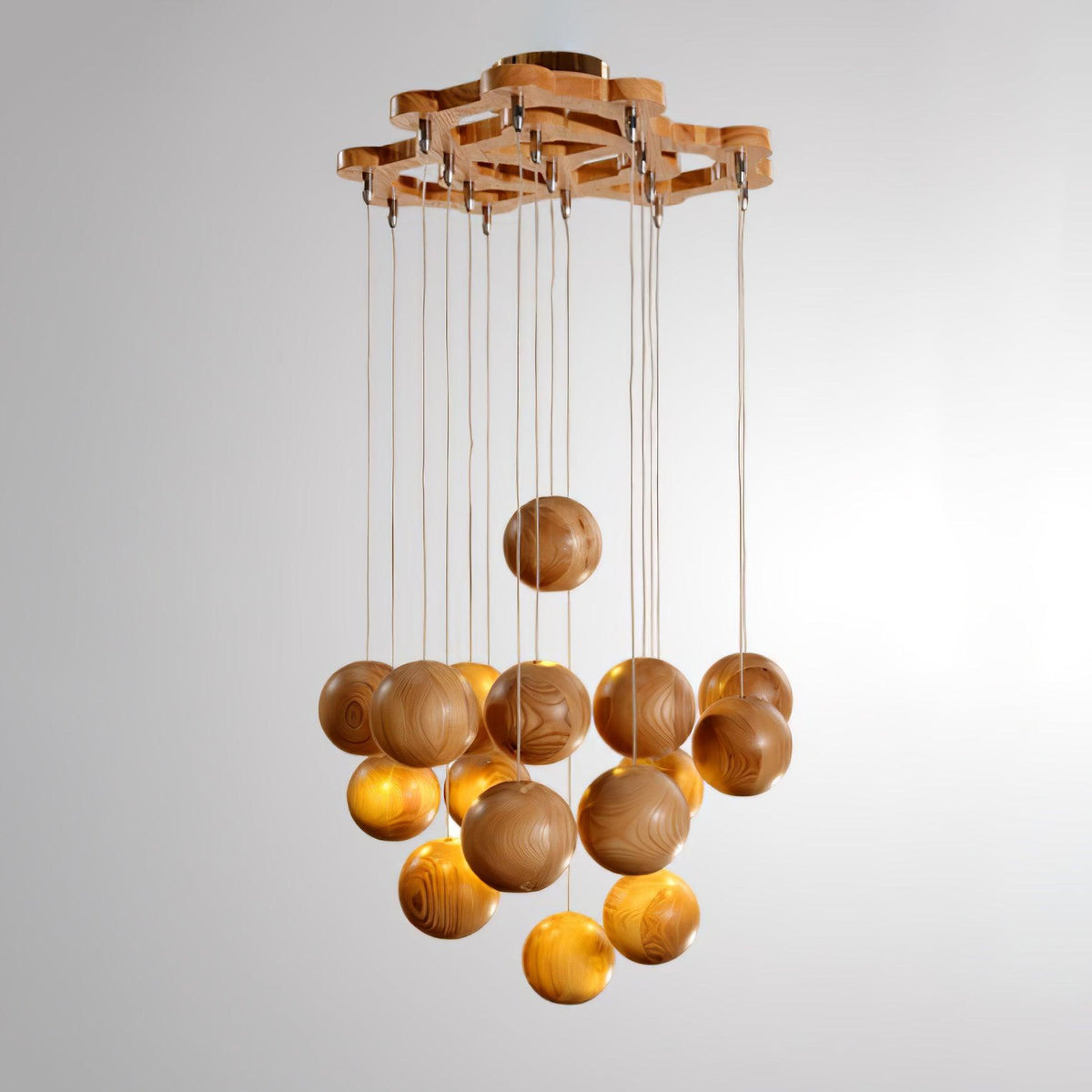 Calderose Wood Pendant Light-Moonnatur
