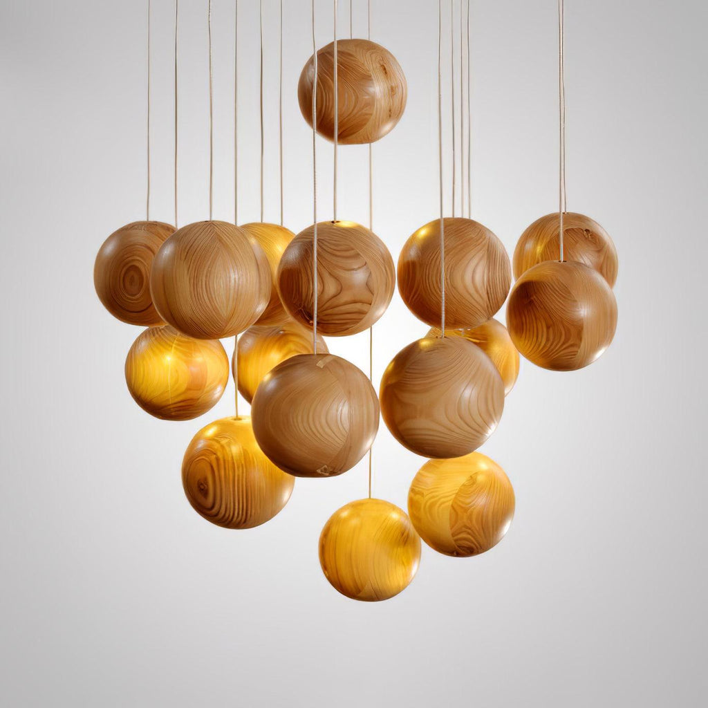Calderose Wood Pendant Light-Moonnatur