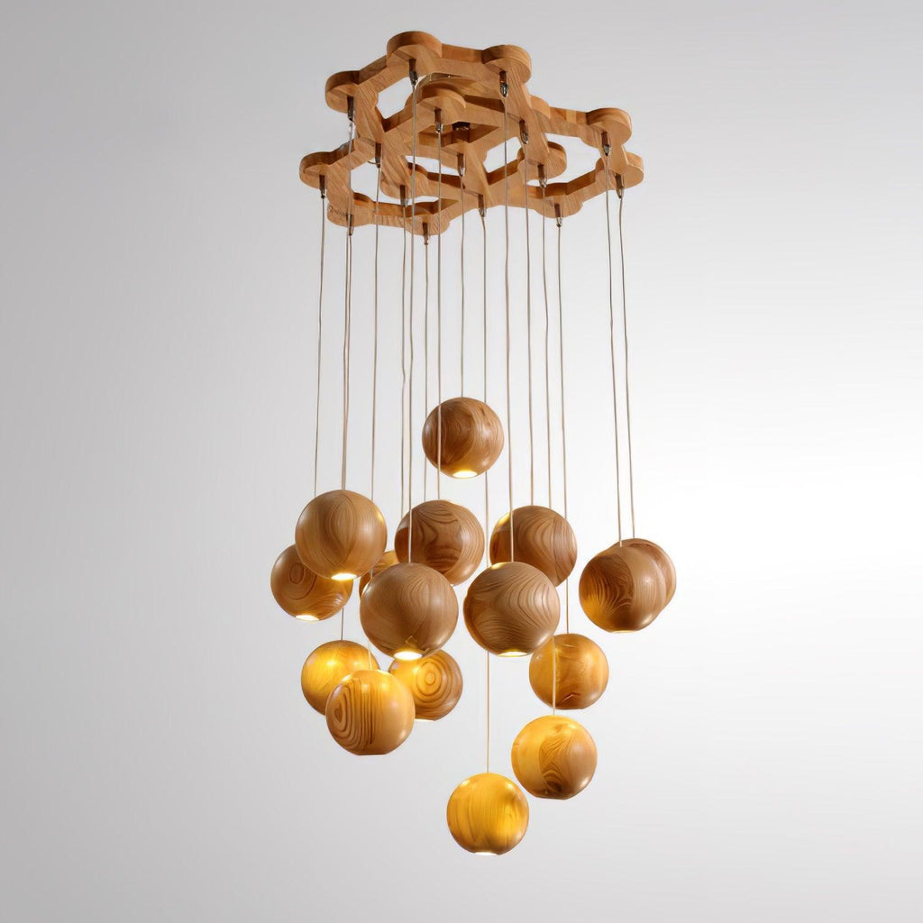 Calderose Wood Pendant Light-Moonnatur