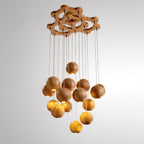 Calderose Wood Pendant Light-Moonnatur