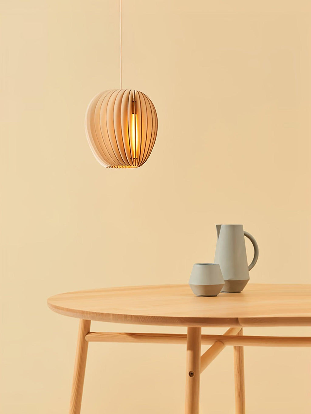 Maelia Wood Pendant Light-Moonnatur