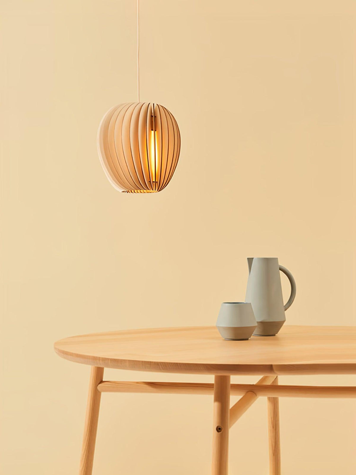 Maelia Wood Pendant Light-Moonnatur