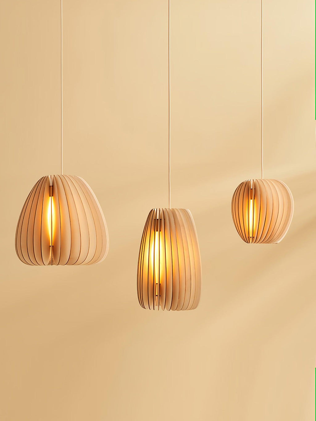 Maelia Wood Pendant Light-Moonnatur