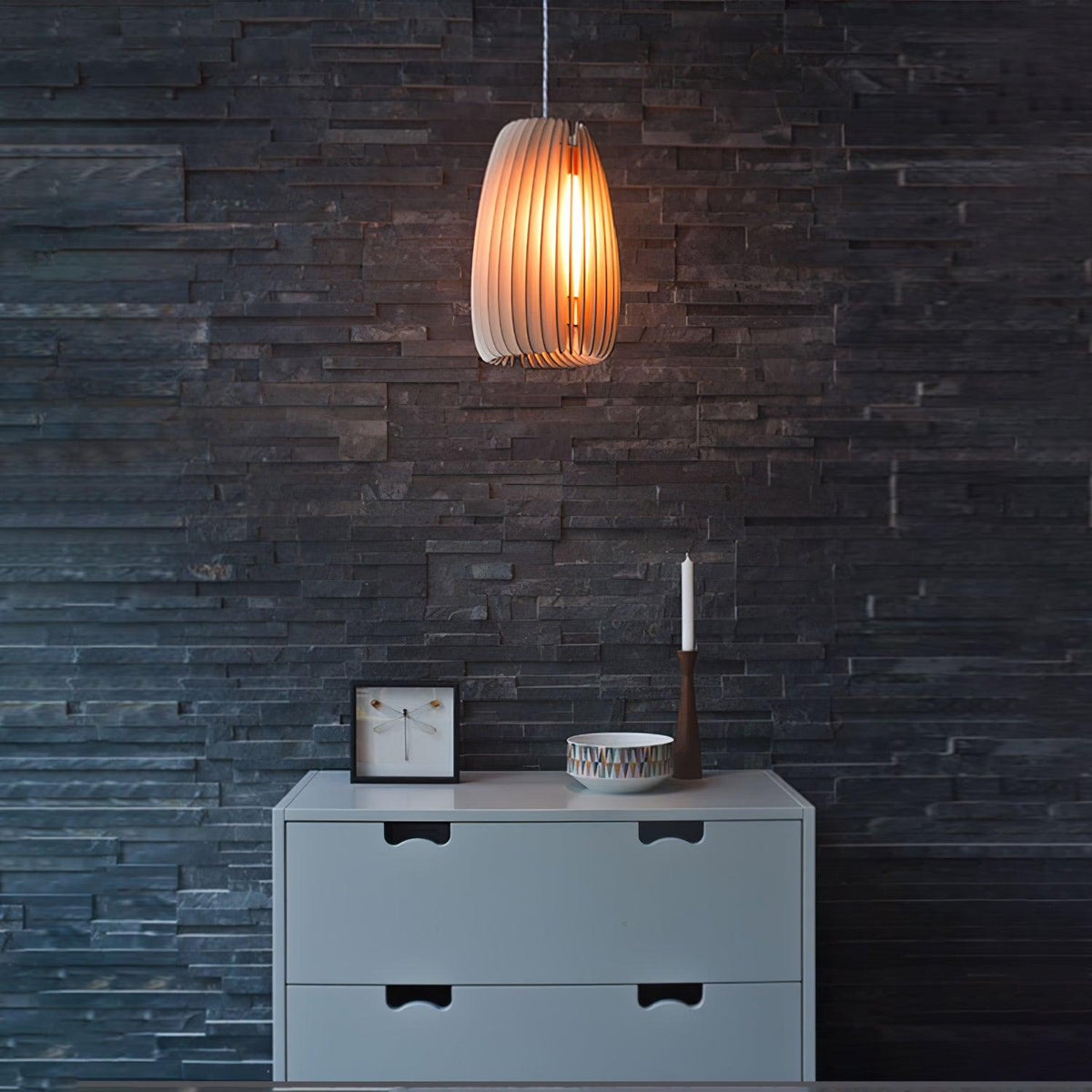Maelia Wood Pendant Light-Moonnatur