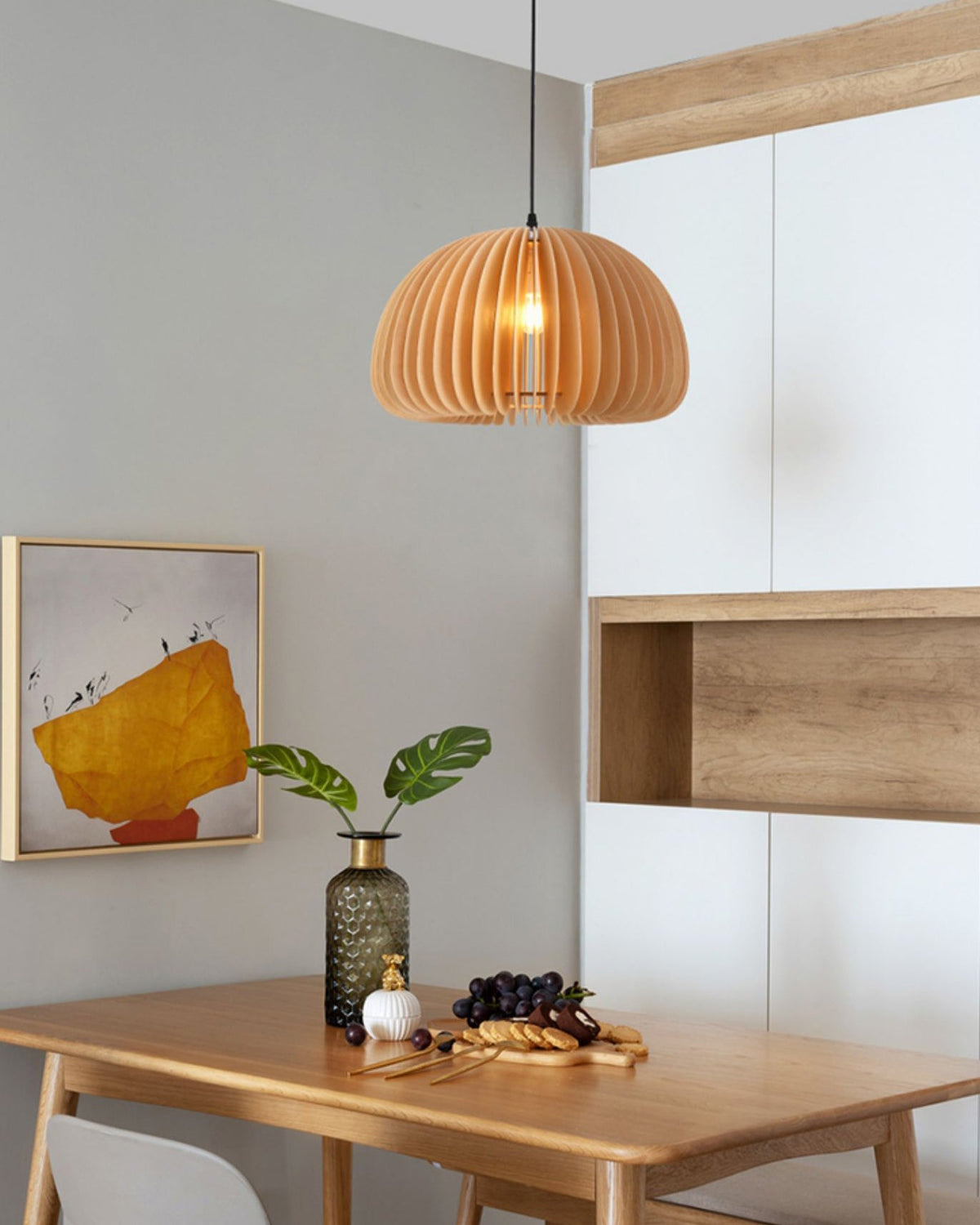 Alderfen Wood Pendant Light-Moonnatur
