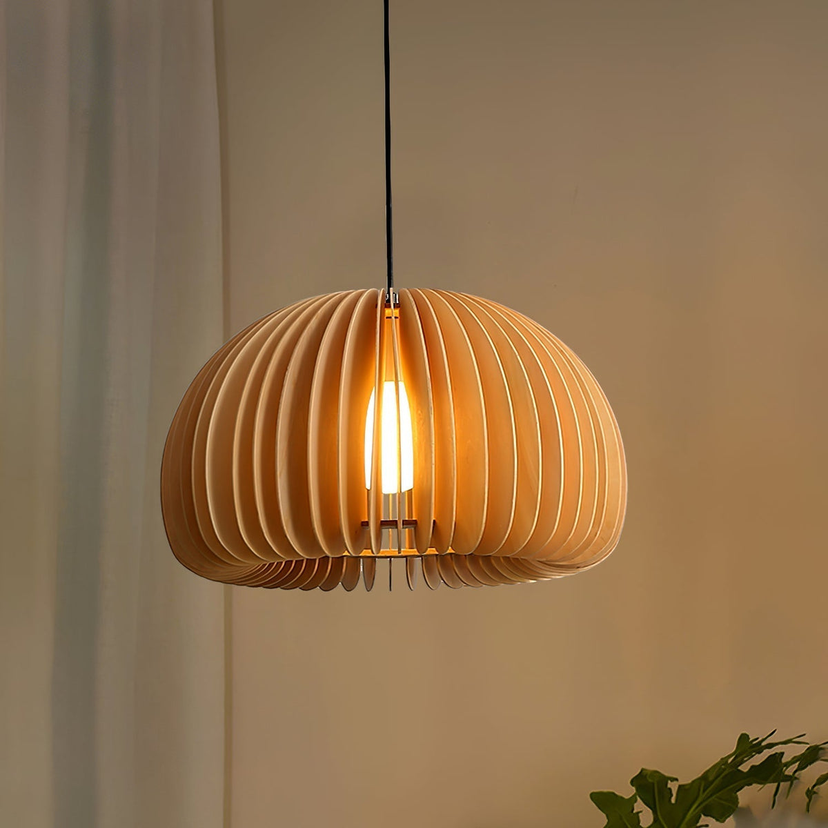 Alderfen Wood Pendant Light-Moonnatur