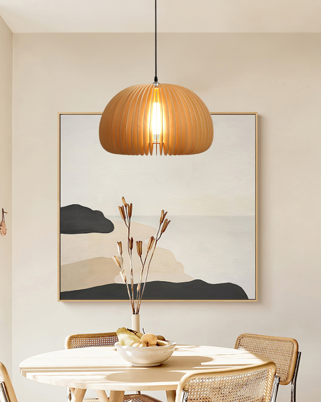 Alderfen Wood Pendant Light-Moonnatur
