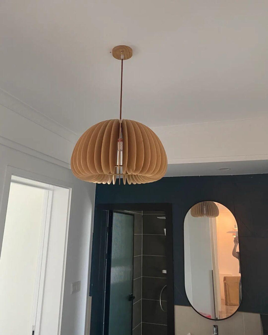 Alderfen Wood Pendant Light-Moonnatur