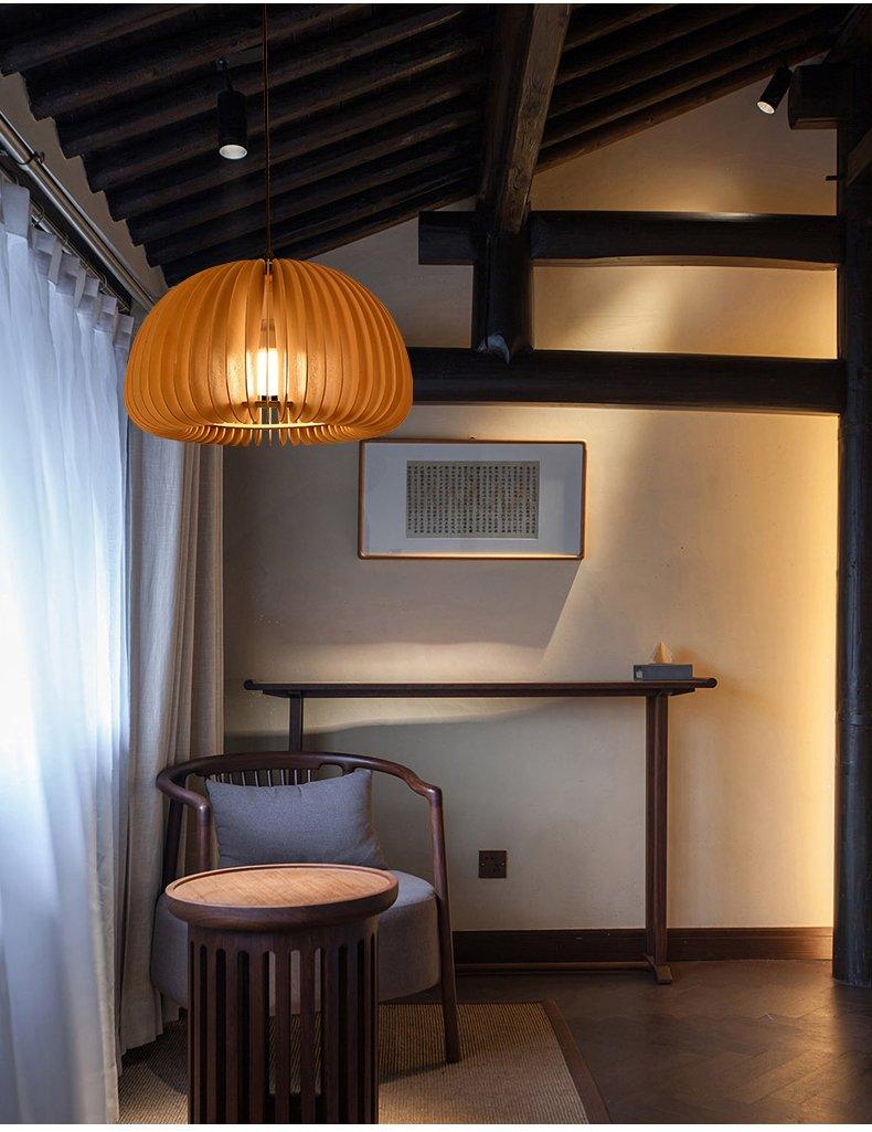 Alderfen Wood Pendant Light-Moonnatur