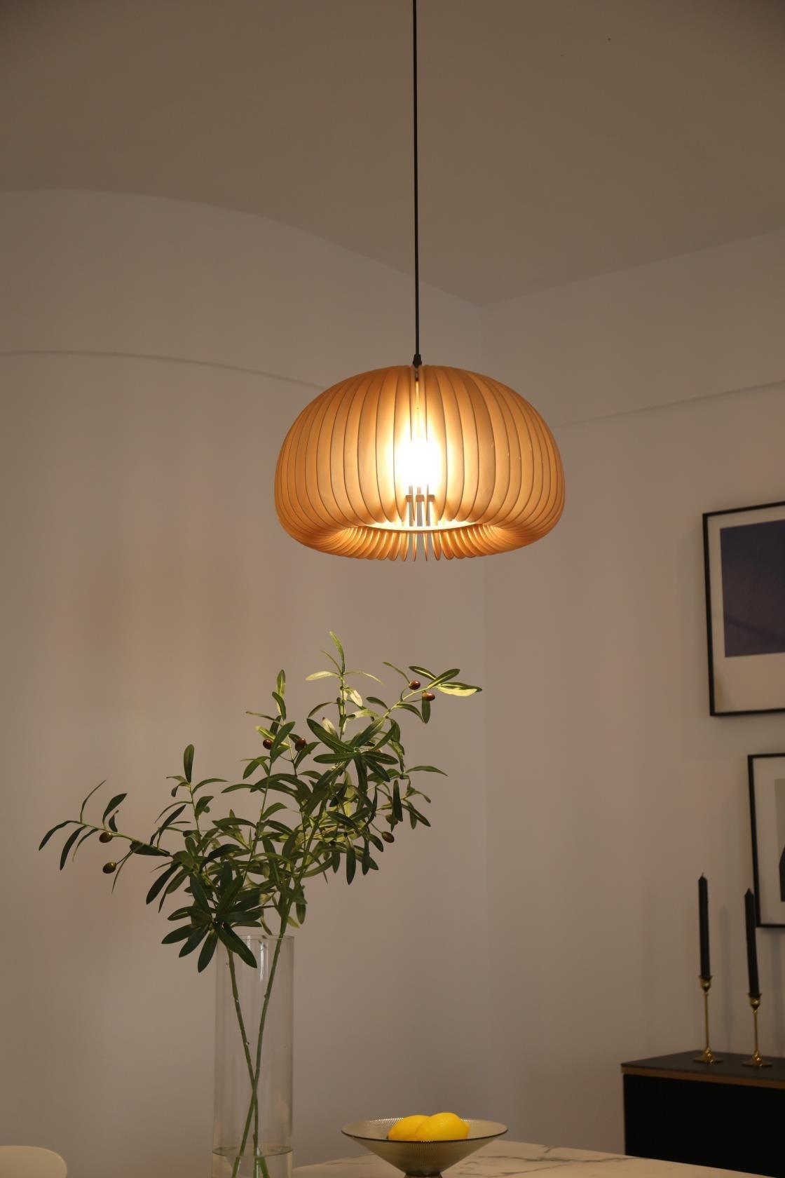 Alderfen Wood Pendant Light-Moonnatur