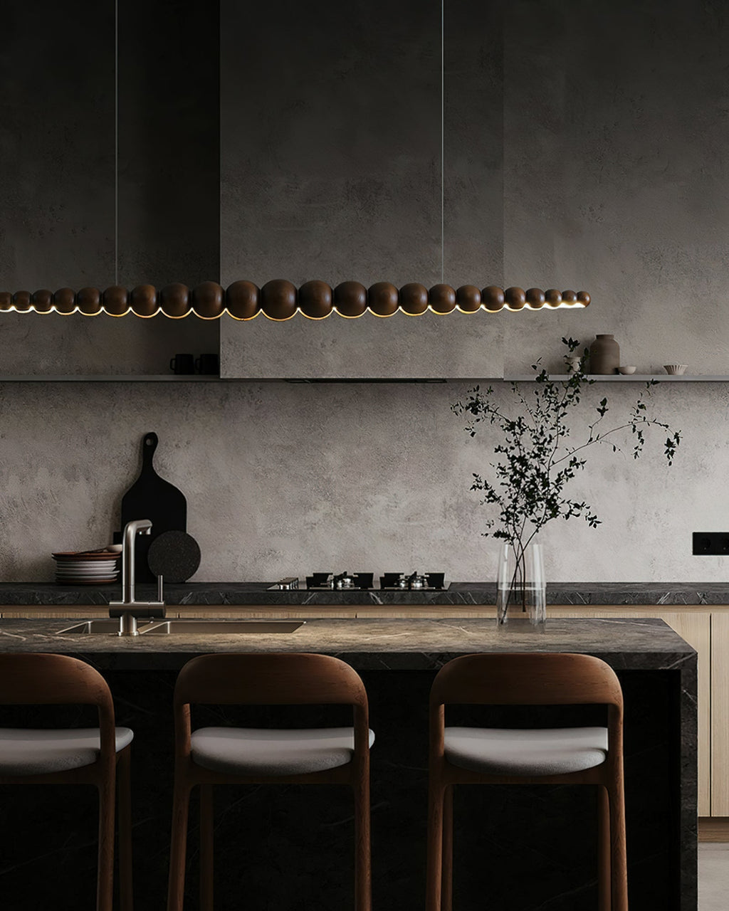 Sorenora Wood Pendant Light-Moonnatur