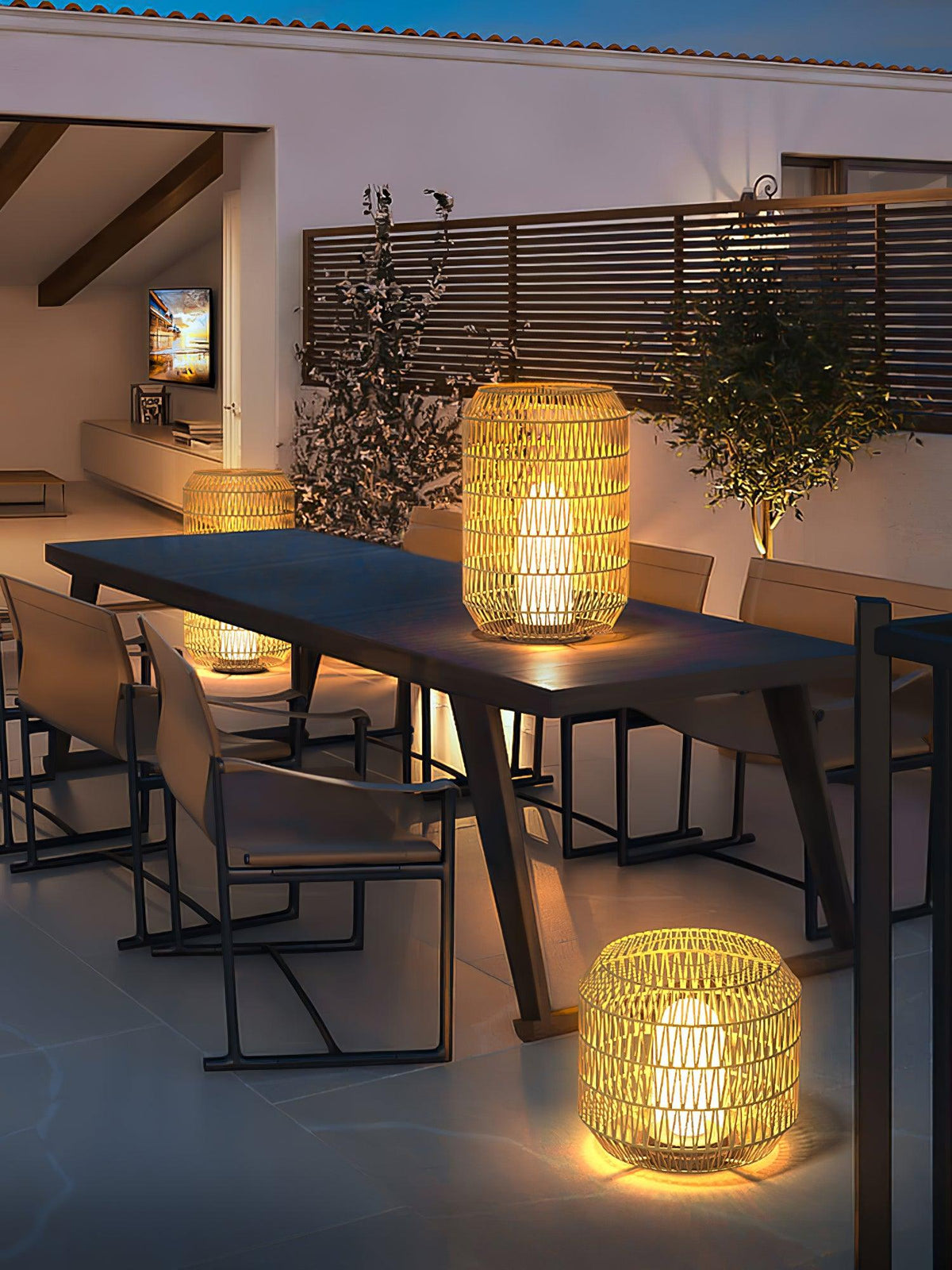 Elsenina Rattan Outdoor Light-Moonnatur