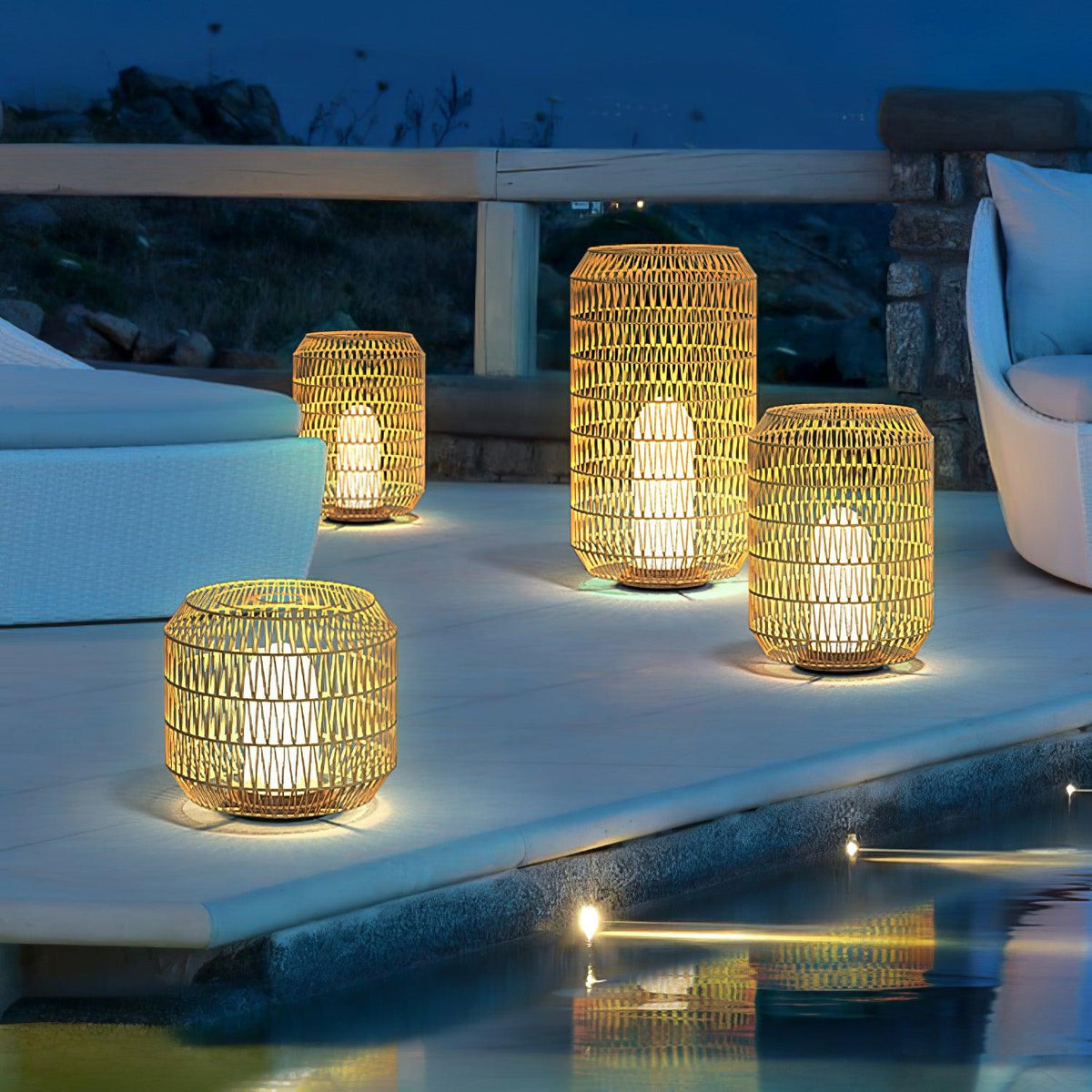 Elsenina Rattan Outdoor Light-Moonnatur