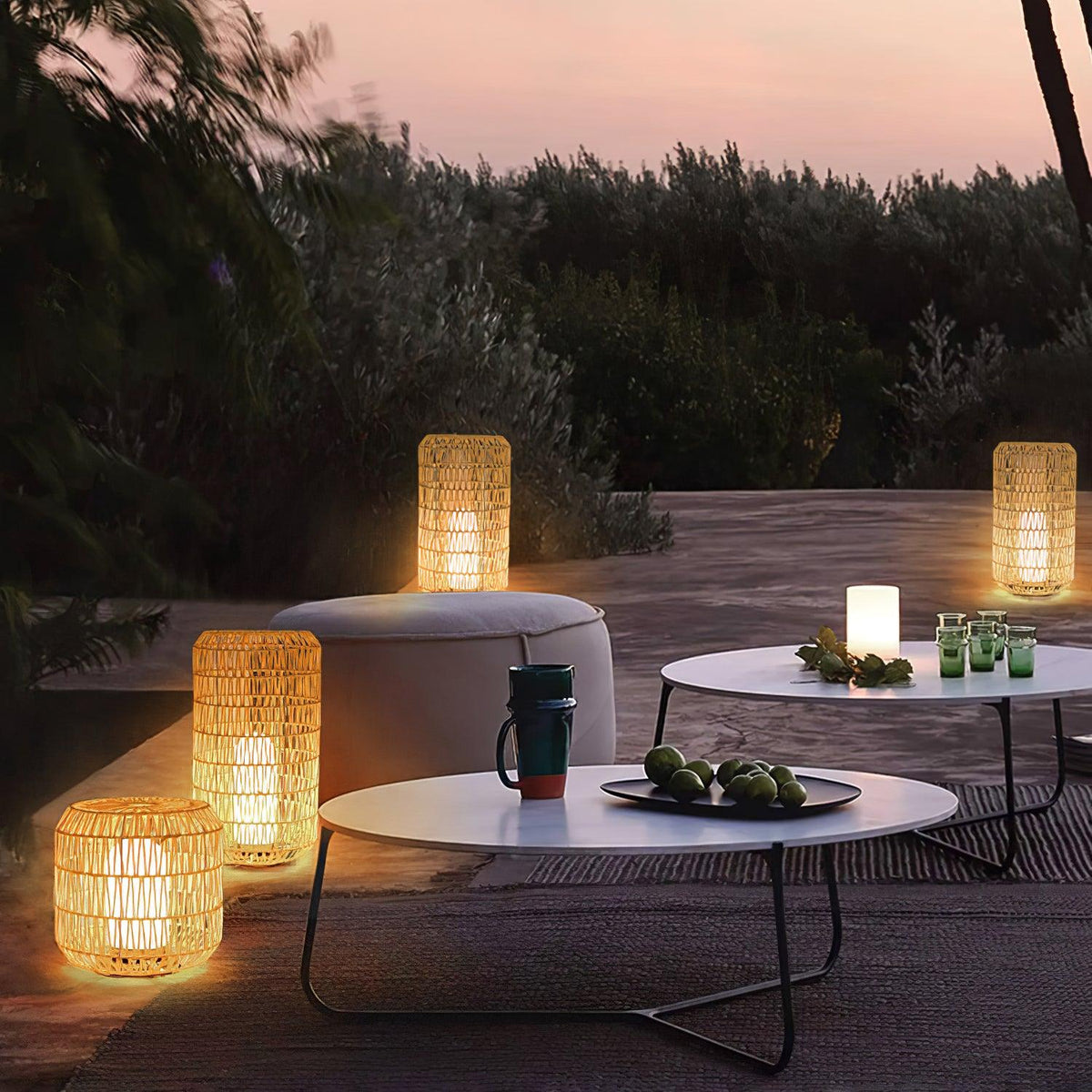 Elsenina Rattan Outdoor Light-Moonnatur