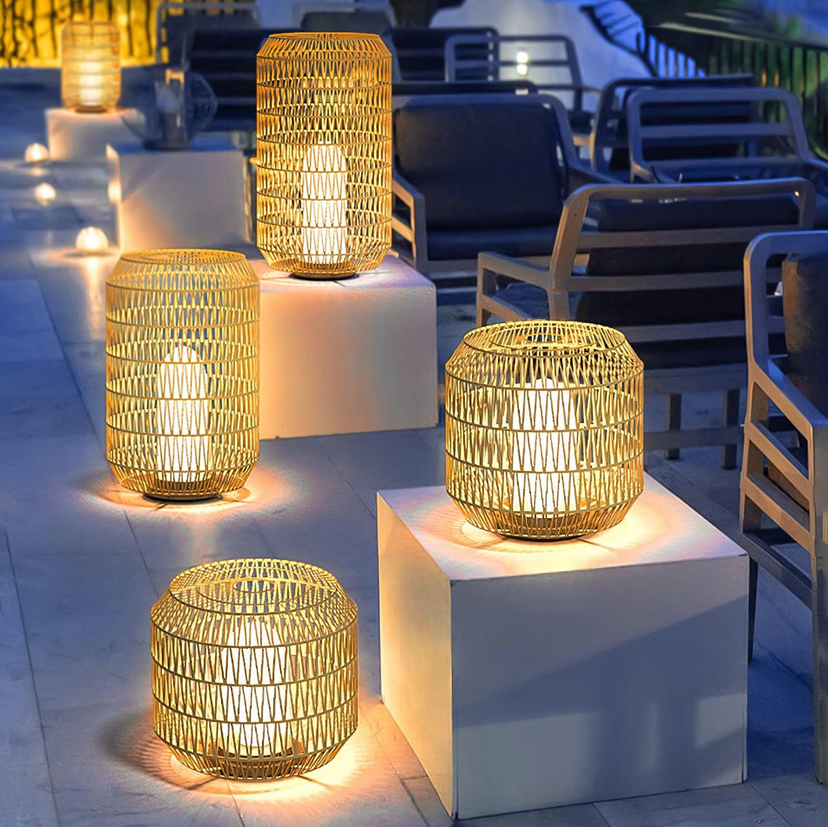 Elsenina Rattan Outdoor Light-Moonnatur